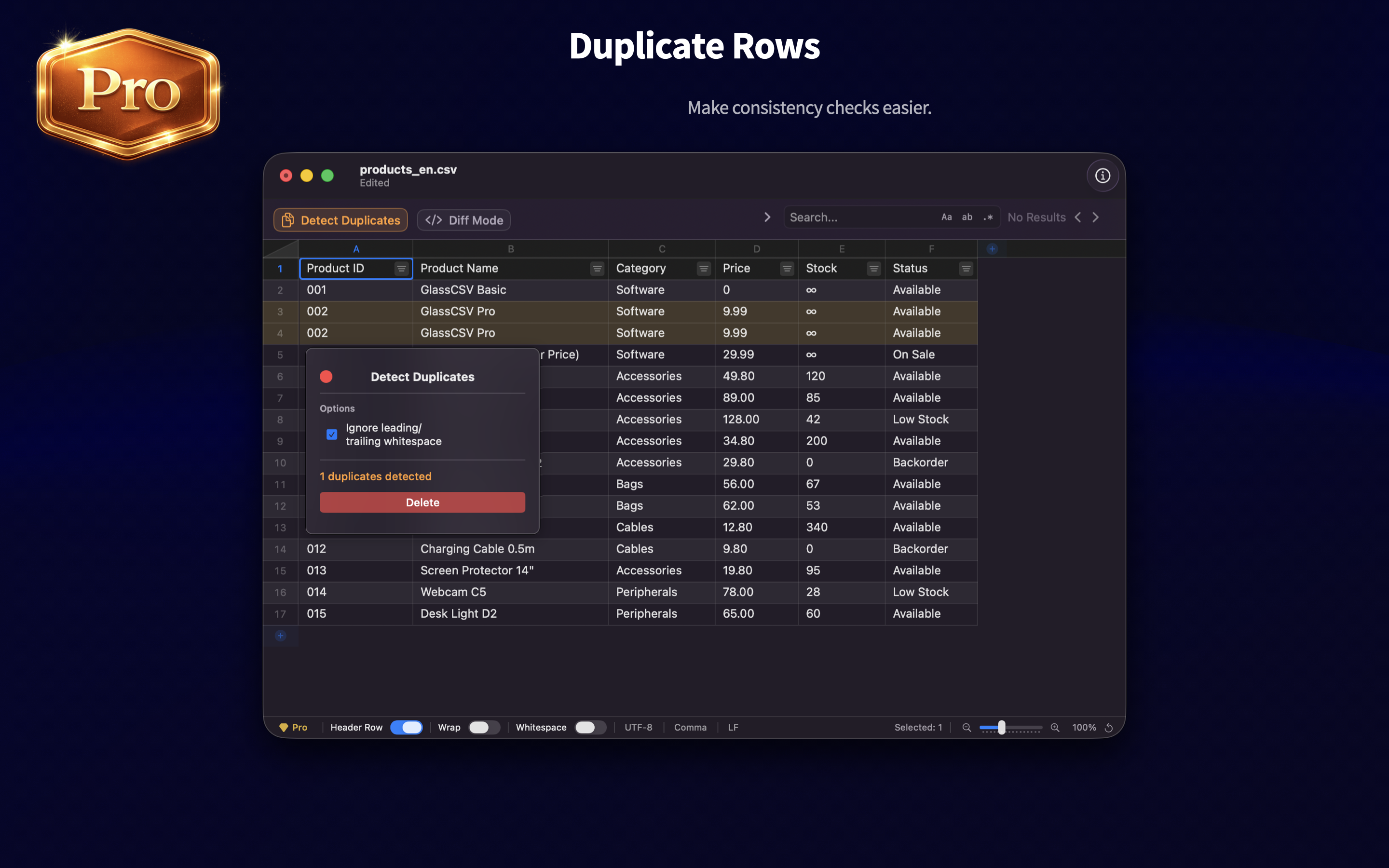 GlassCSV - Screenshot 7