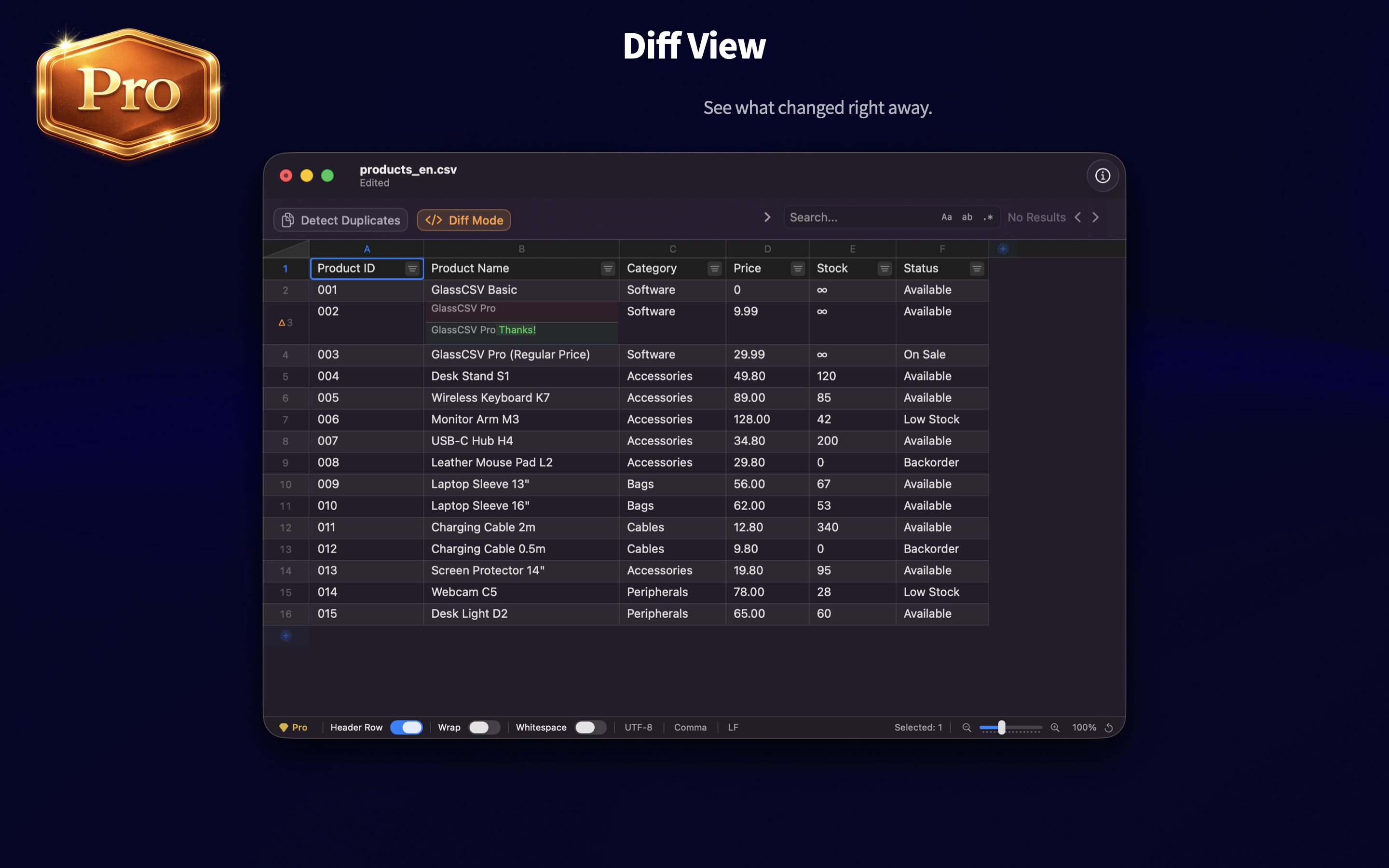 GlassCSV - Screenshot 8